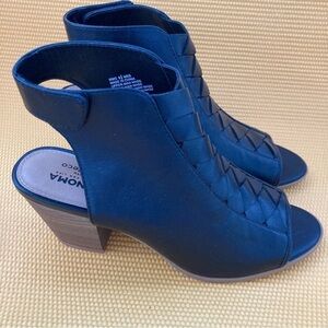 Sonoma Goods Women's Black Open Pointy Toe Heel Ankle Boots Size 9.5 m